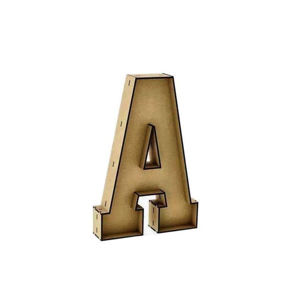 Letra caixa grande a mdf 30cm de altura decoração