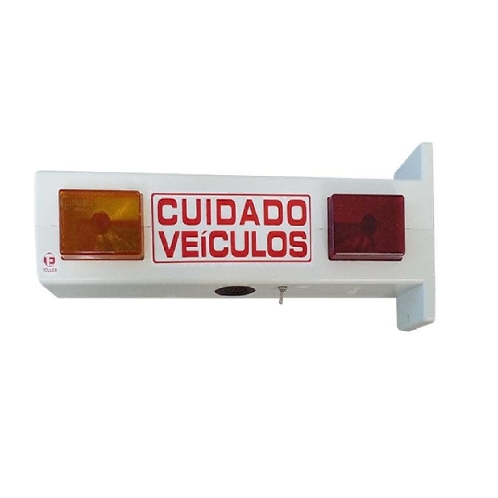 Sinalizador luminoso lateral para garagem com bip bivolt