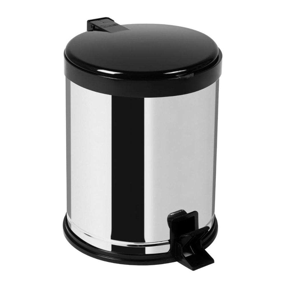 Lixeira Inox 12 Litros Cesto Lixo 12L Tampa E Pedal