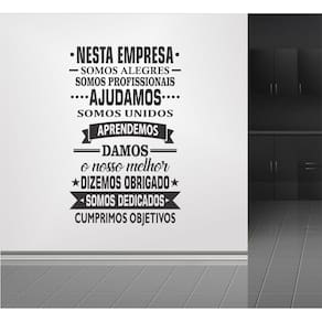 Adesivo parede frases corporativas 90x45cm colakoala