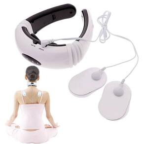 Massageador colar cervical pilha tens shiatsu