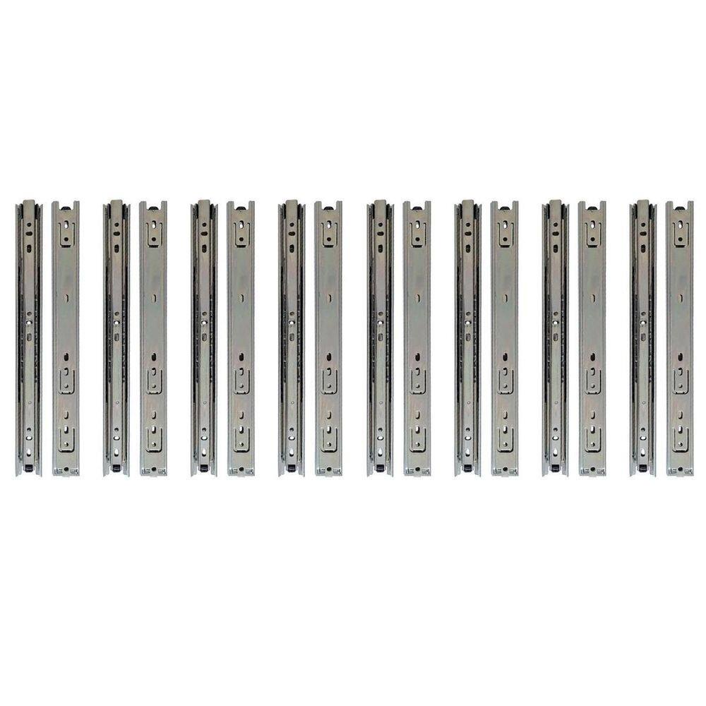 Kit 16 corrediça telescópica 35cm para gaveta trilho 8 pares
