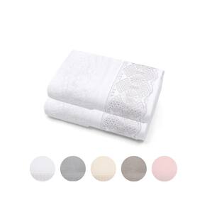 Kit 2 Toalhas de Rosto Buettner Renda 50x80 cm Egípcio Roma