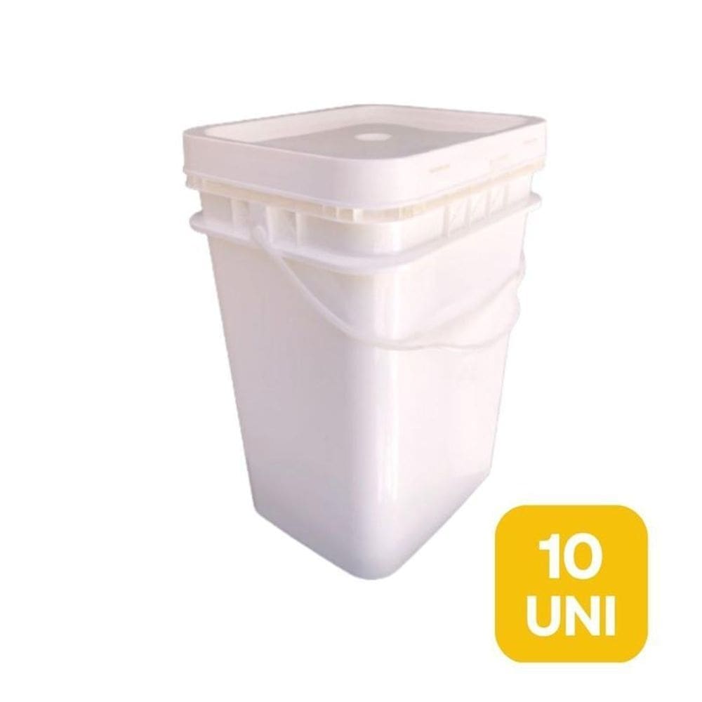 Balde retangular 20l p microondas 10 unid