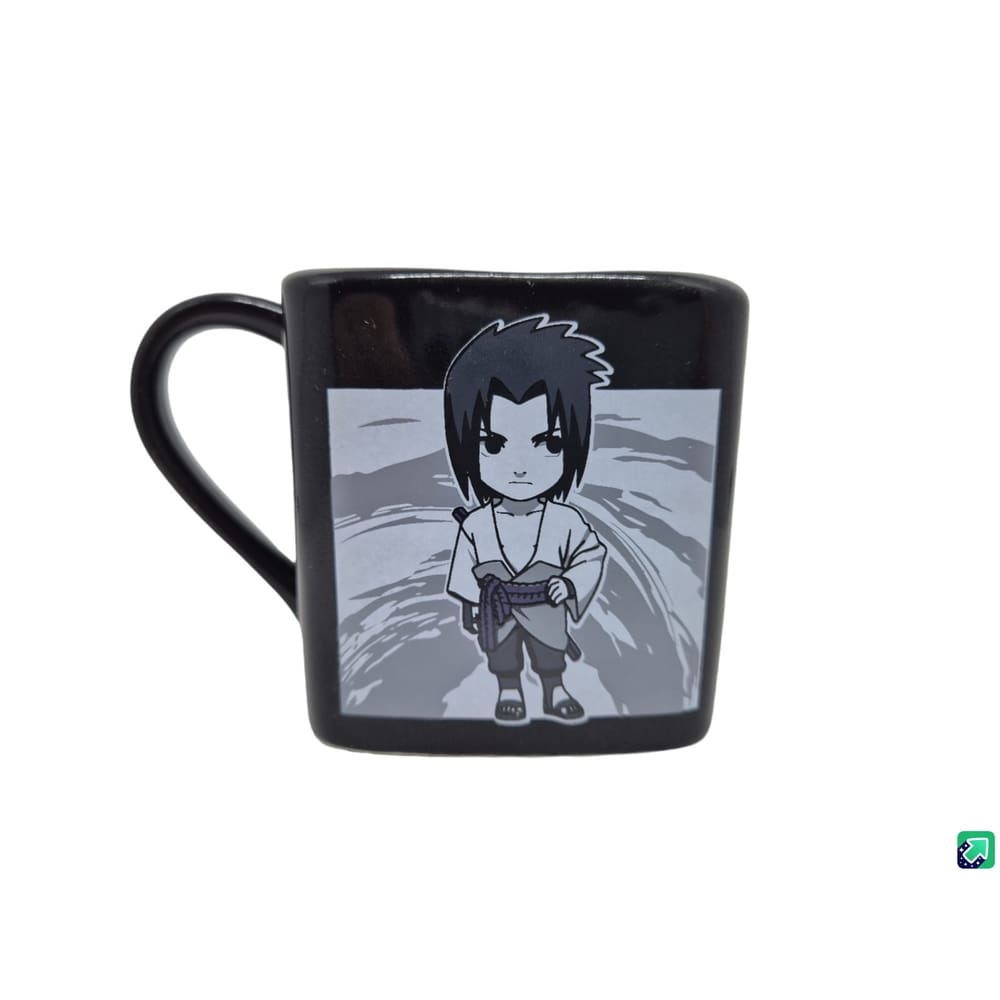 Caneca Sasuke Chibi Naruto Porcelana Quadrada 220 ml