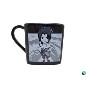Caneca Sasuke Chibi Naruto Porcelana Quadrada 220 ml