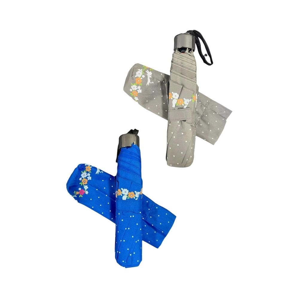 Kit 02 Sombrinha Fem Al Super Leve Voyagem Cinza Azul 3025