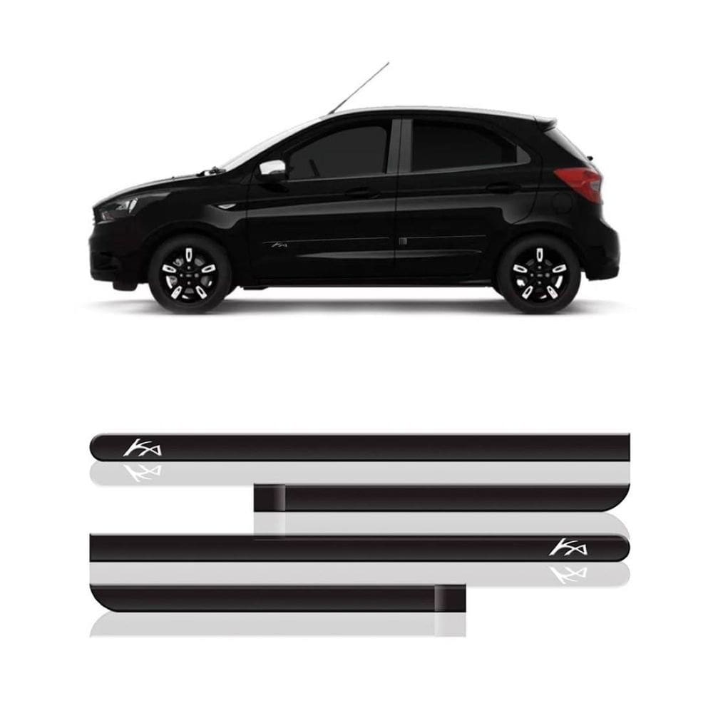 Jogo friso lateral ford ka 2015 a 2018 4 portas - 4 peças