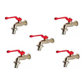 Kit 5 torneiras de jardim com bico uso geral 1/2