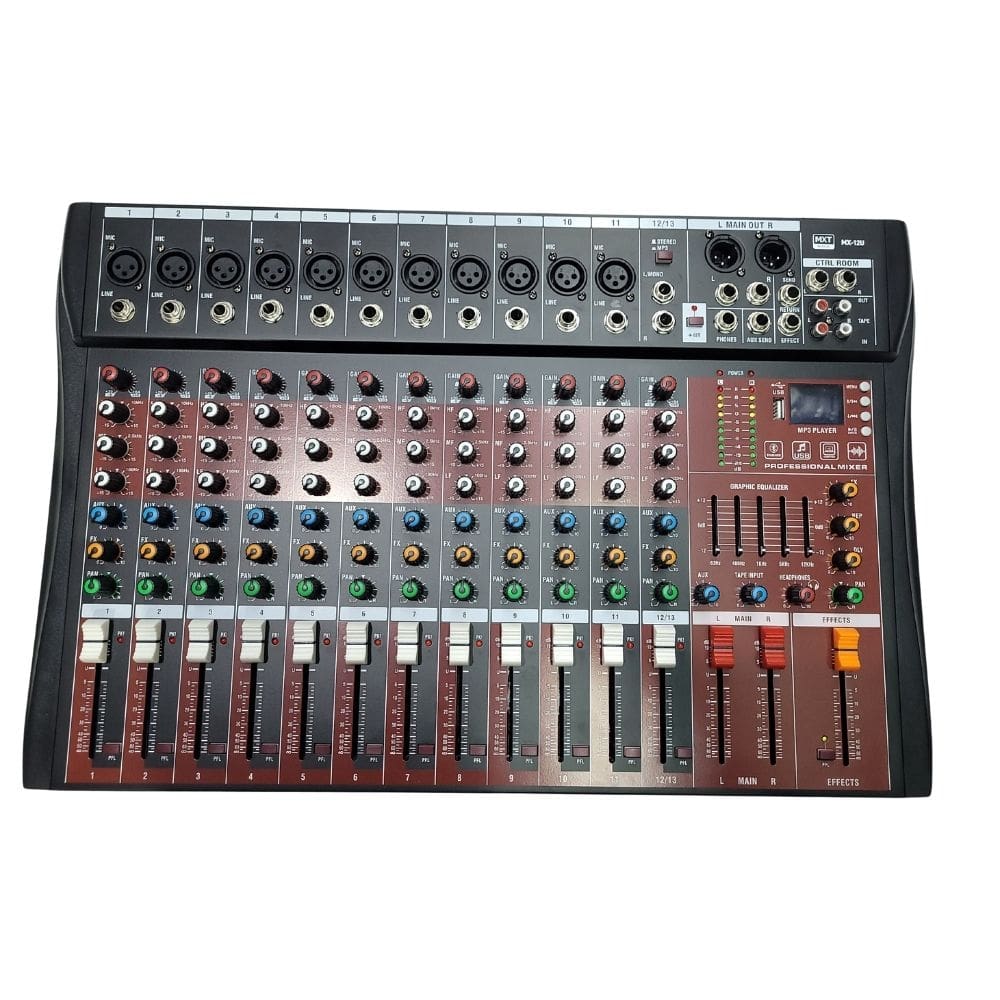Mesa De Som 12 Canais Com Bluetooth Mx-12U 54.1.157