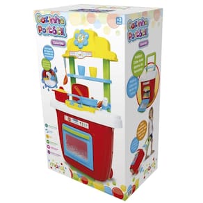 Brinquedo cozinha portatil e acessorios colorida maral 1019