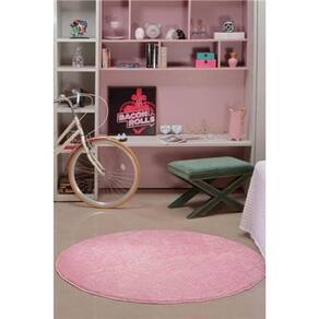 Tapete redondo 1,00 sala e quarto rosa oásis