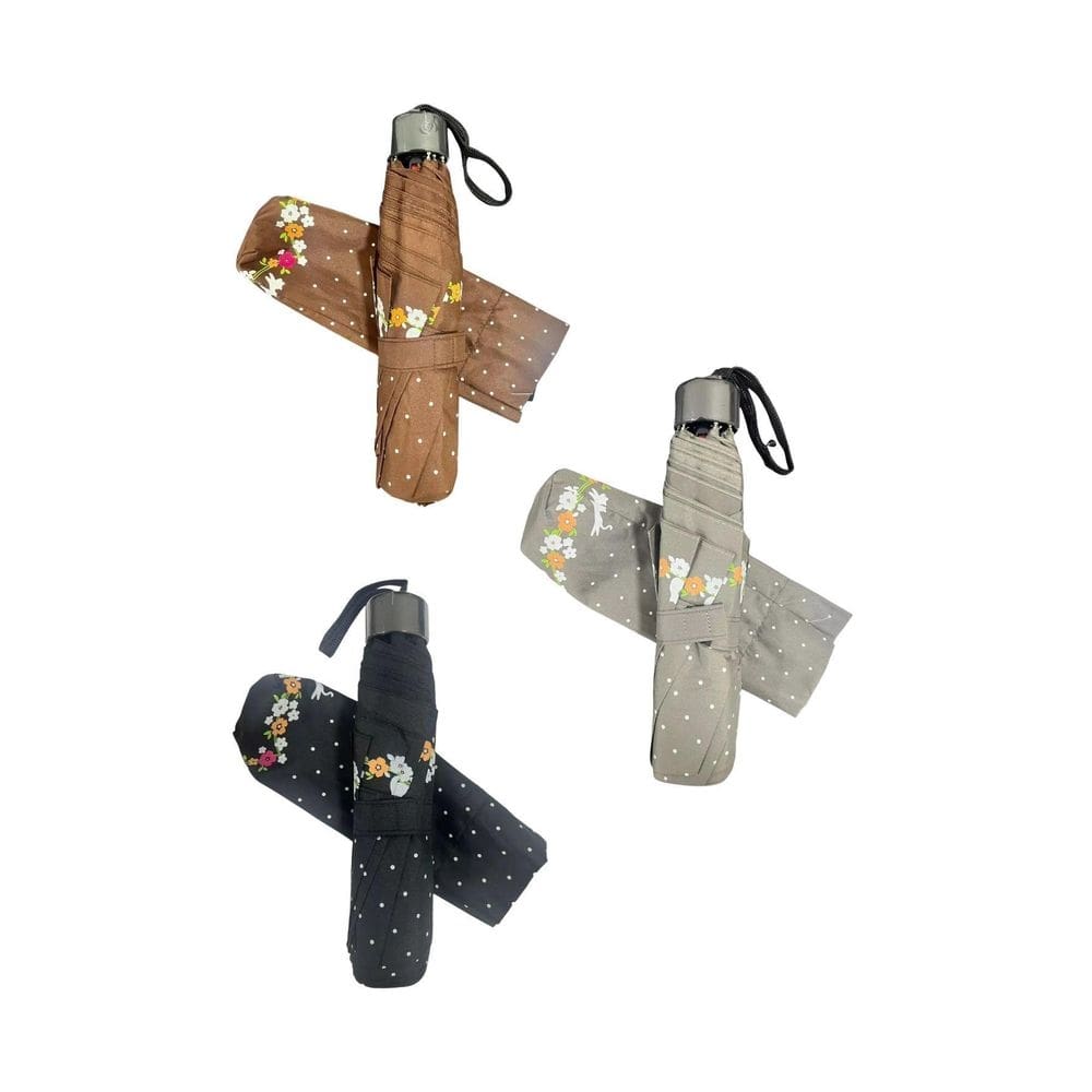 Kit 03 Sombrinha Fem Al Super Leve Voyagem Prt,Cinz Mar 3025