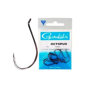 Anzol Gamakatsu Octopus Black Super Resistente nº 8/0 Cartela Com 6 Unidades