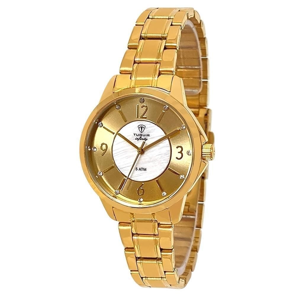 Relógio Tuguir Feminino Ref: 3114A Tgi37051 Aço Casual