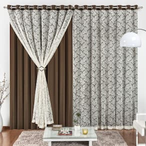 Cortina 3 Mts Sala Quarto Malha Renda Para Varão Baratissima Tabaco