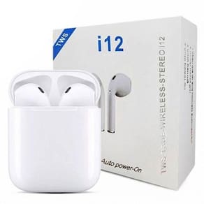 Fone sem fio bluetooth i12 tws academia caminhada corrida