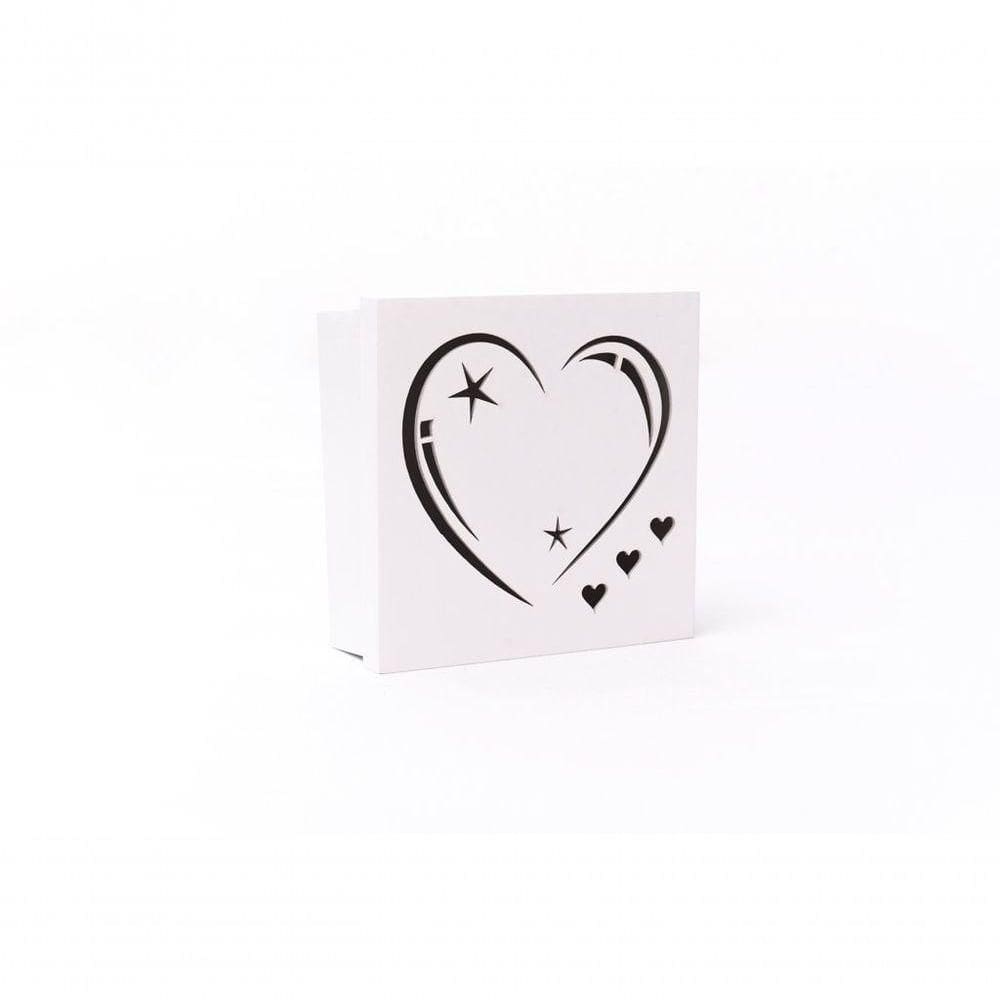 Caixas Personalizadas Brancas 100% Mdf (17x17x07) Coração