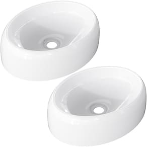Kit 02 Cubas De Apoio Banheiro Lavabo C01 O39 Branco