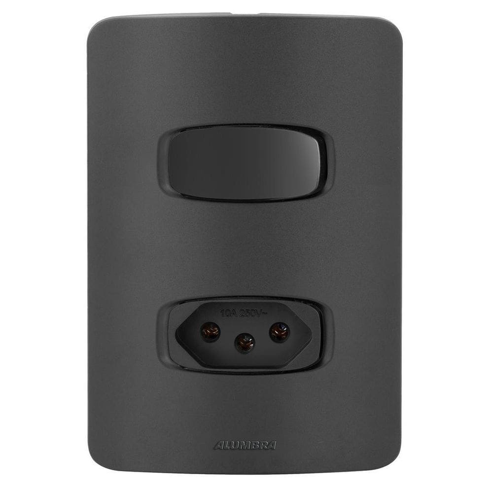 Conjunto 1  + 1 tomada 10a alumbra gracia black maxx