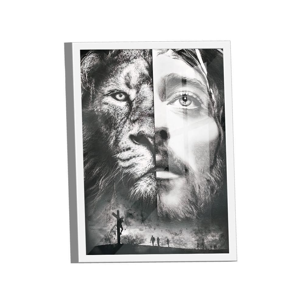 Quadro Cristo Leão Black -- Br Artes