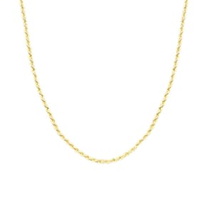 Corrente cordão baiano fina 50 cm em ouro 18k