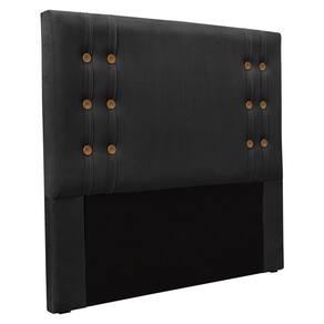 Cabeceira King 1,95m Genova Veludo Preto Pallazio