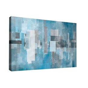 Quadro Geométrico Abstrato Azul -- Br Artes