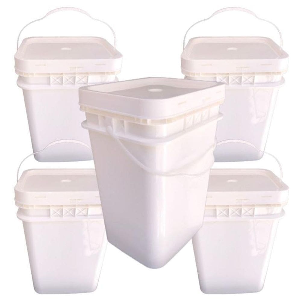 Balde plast 20l retang p suco 5 pçs