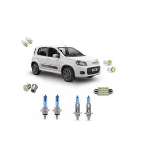 Kit farol super branca + led novo uno vivace / mille way