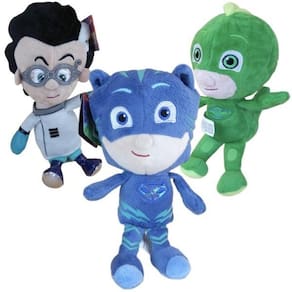 Kit 3 pj mask pelúcia romeo menino gato lagartixo