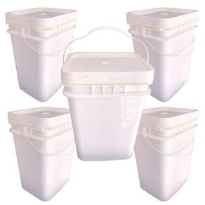 Balde retang 20l p agua sanitária 5 pçs