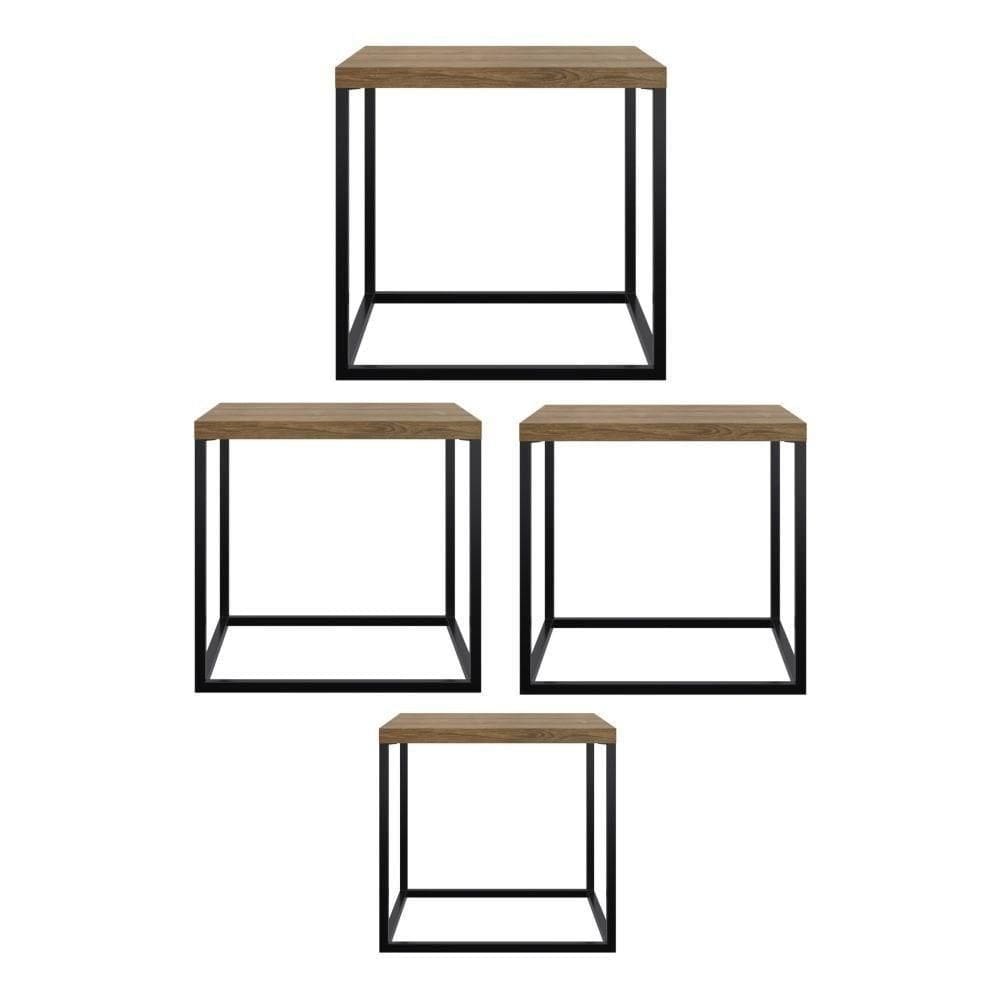 Conjunto Mesas De Centro Cube Vermont - Artesano