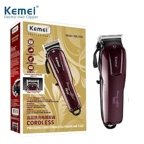Cortador de cabelo kemei km-2600 bordô bivolt