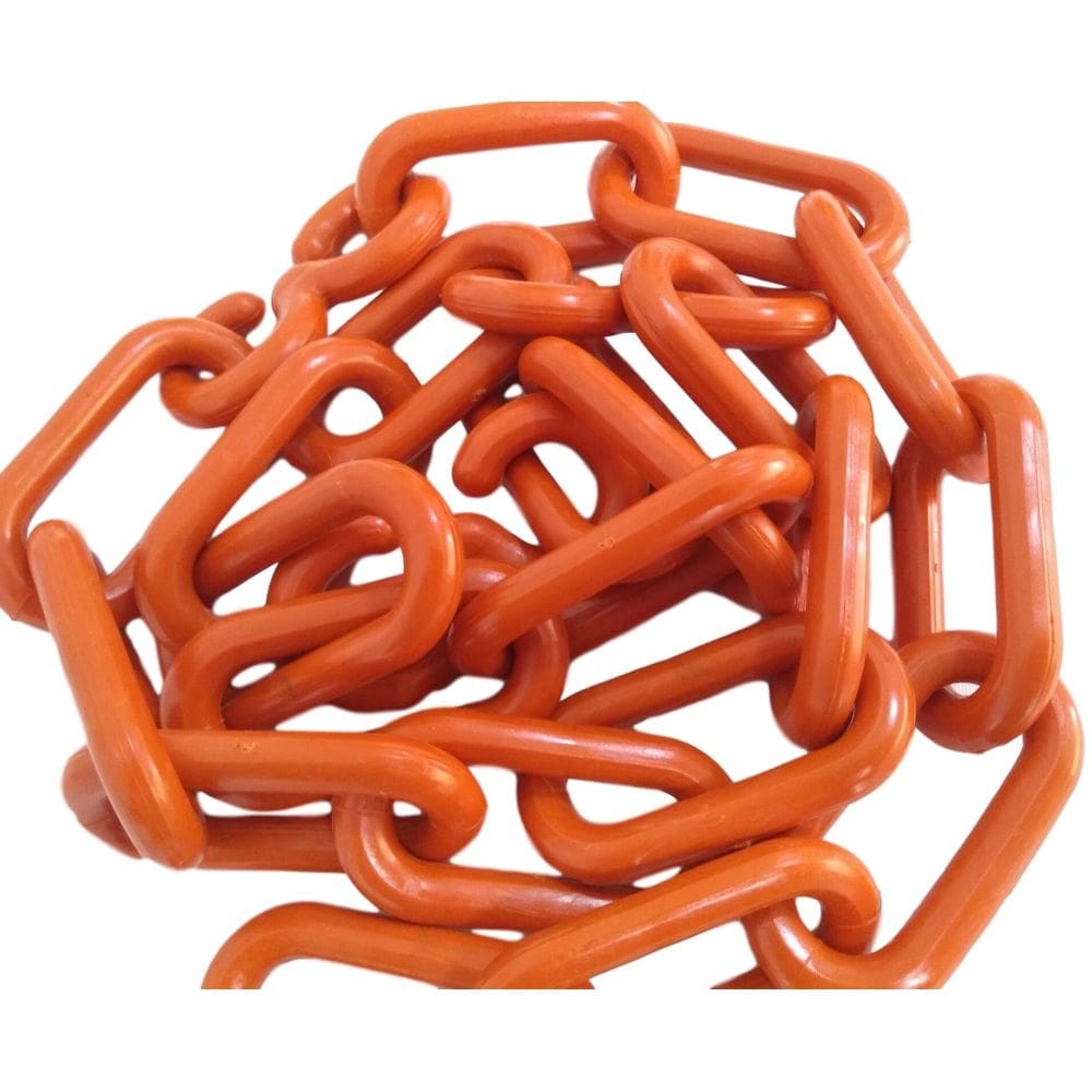 Corrente plastica chuva isolamento 50 mt tamanho g laranja