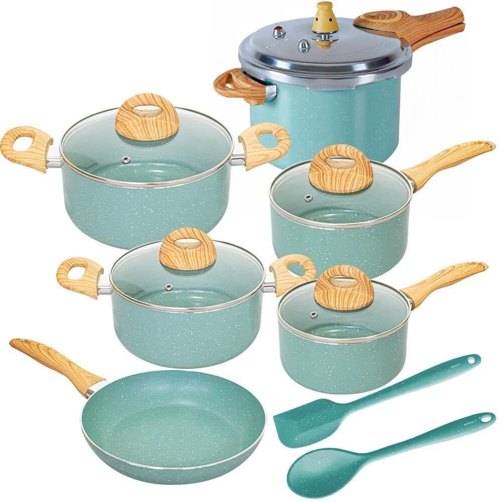 Conjunto de Panelas de Indução Com Panela de Pressão CeramicLife Botanika 8 Peças - Brinox