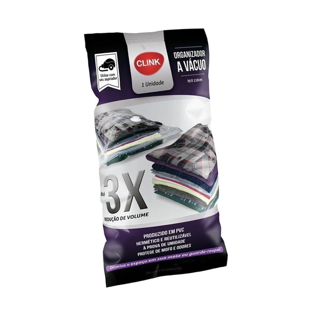 Saco à vácuo protetor organizador roupa cobertor 70 x 110cm