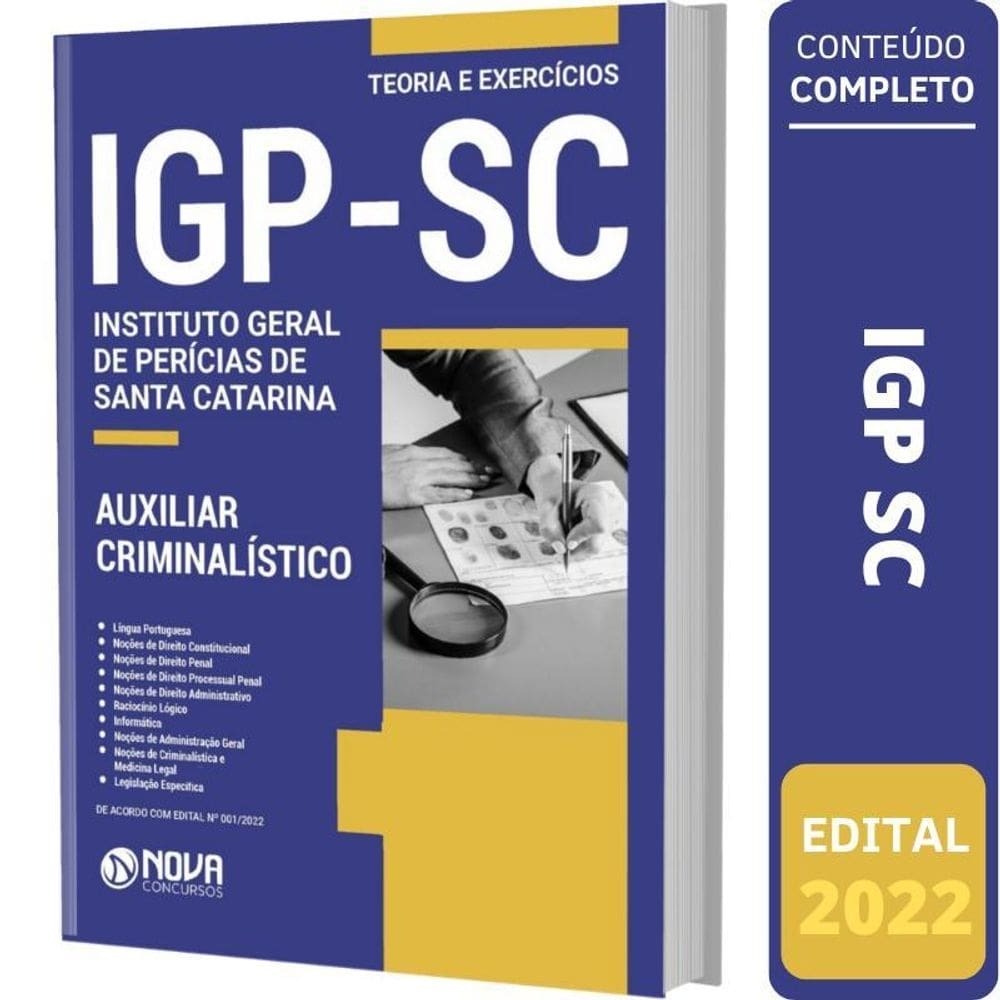 Apostila igp sc - auxiliar criminalístico - perícia sc