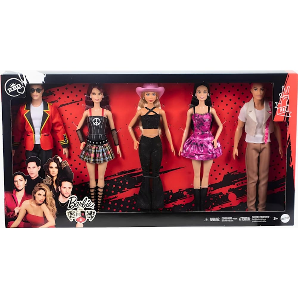 Barbie Coleção RBD Rebelde Boneca Grupo 5-Pack HXJ69 Mattel