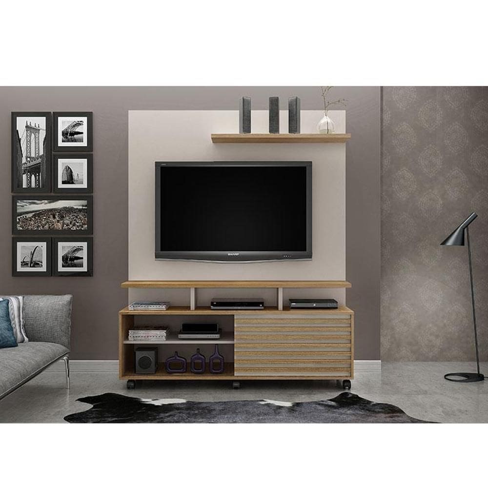 Estante Home Theater Star Off White Cinamomo – Valdemóveis