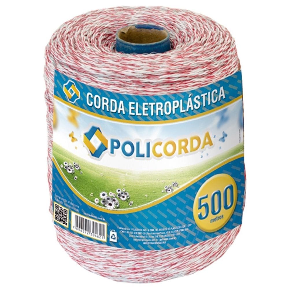 Corda arame eletro plástica cerca elétrica 500m