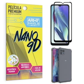 Capa case capinha moto g50 5g + película premium nano 9d
