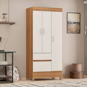 Guarda Roupa em MDP com 3 Portas 2 Gavetas Demobile