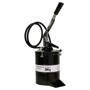 Bomba de graxa manual 8kg aço pvc mola -