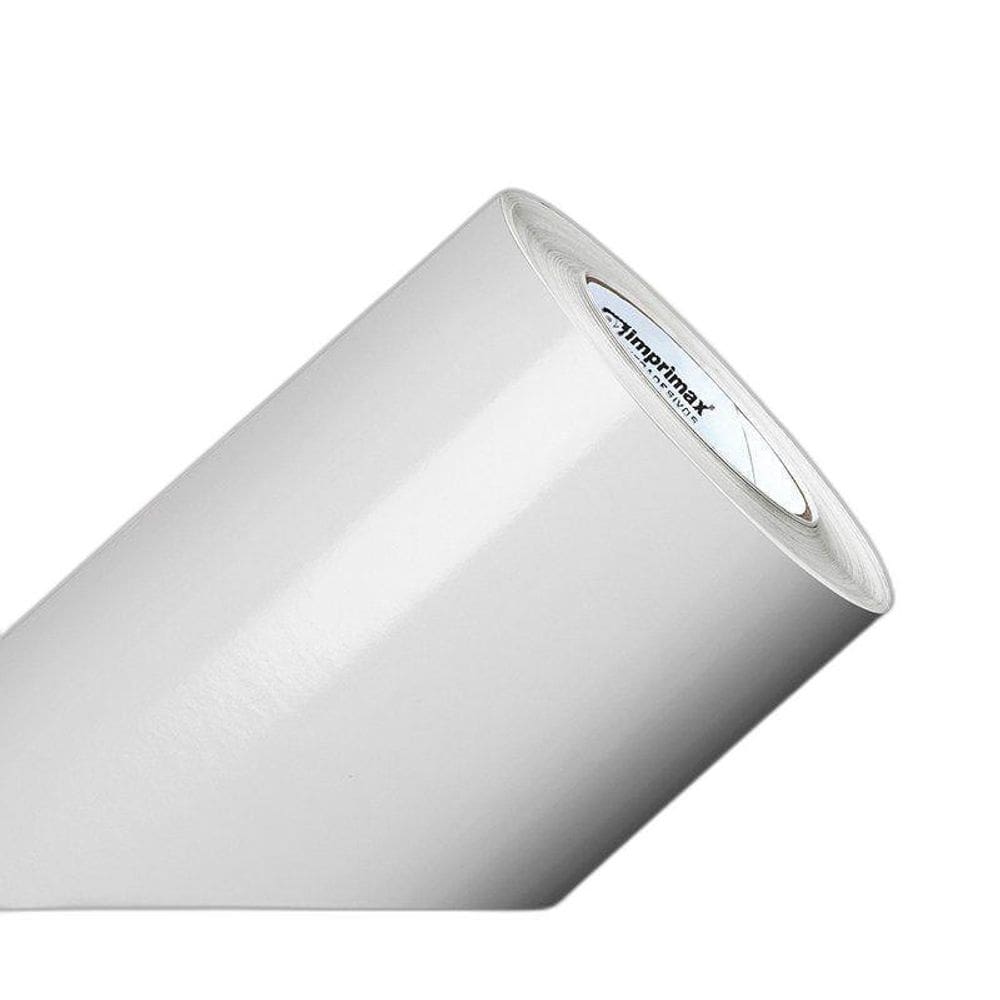 Papel adesivo vinílico moveis geladeira branco brilho 50x80