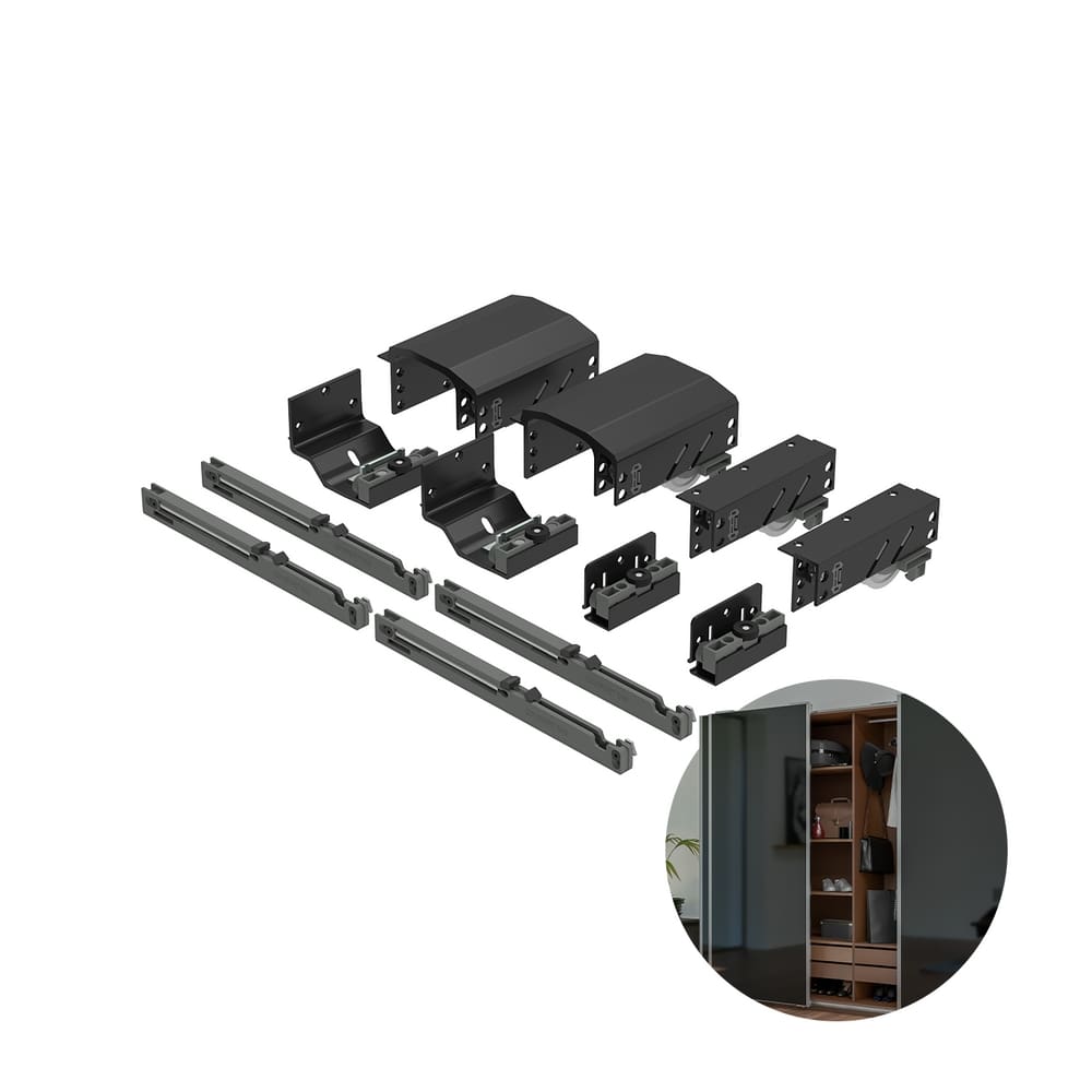 Sistema Para Porta de Correr Dominus (20 A 50kg) Para 3 Portas - Rometal