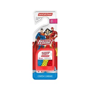 Fio Dental Infantil Liga da Justiça Tutti Frutti 25m Dentalclean Vermelho