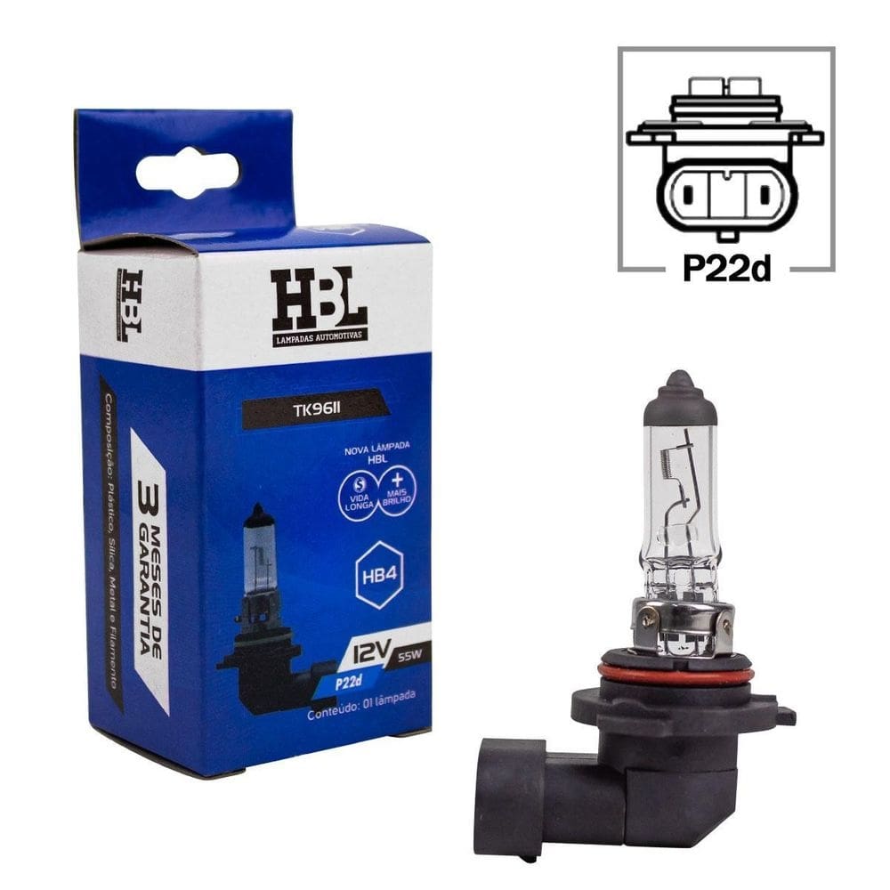 Lampada farol hb4 12v 55w bi-iodo 9611 hbl