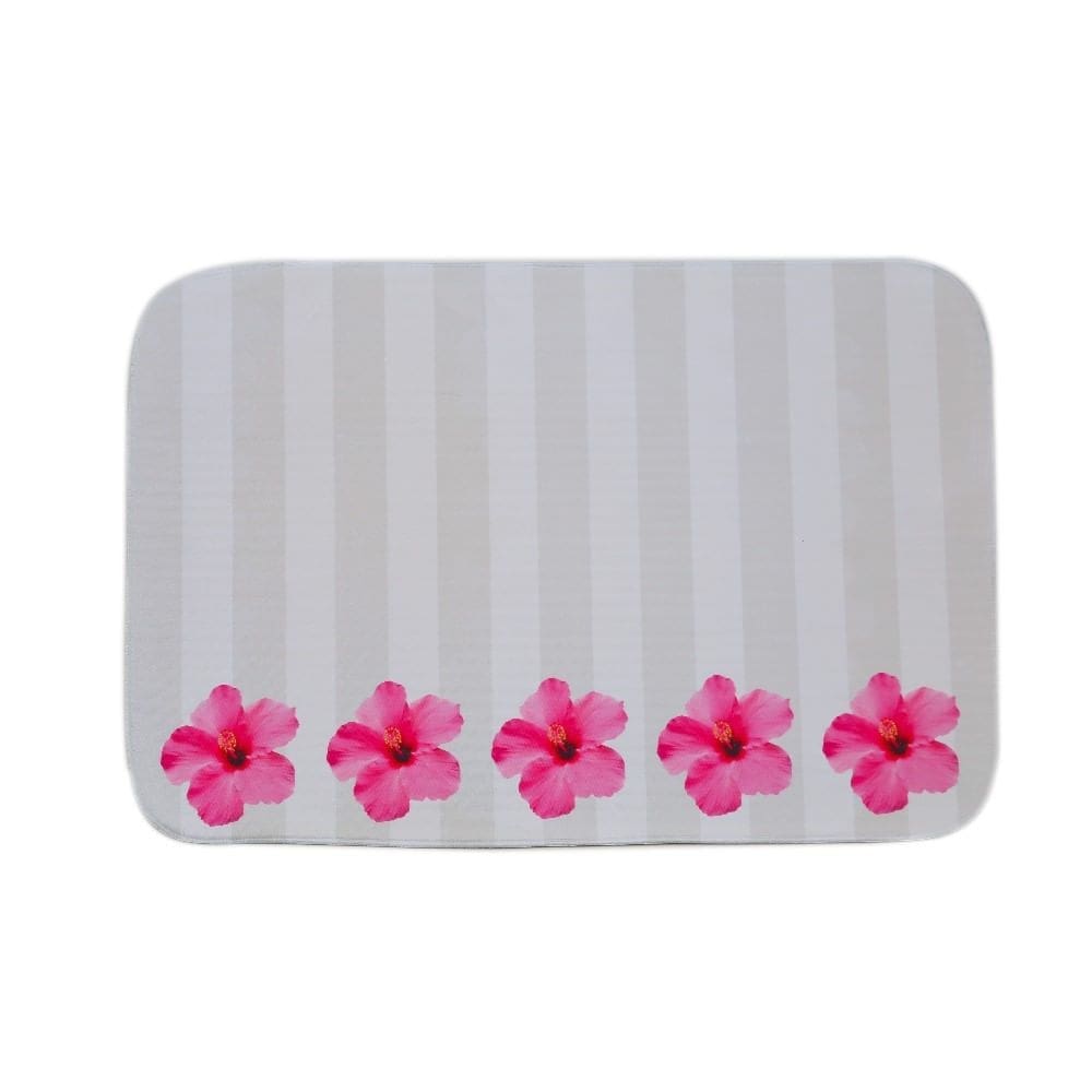 Tapete de Cozinha Vizapi Hibisco Pink 40x60cm Multicolorido