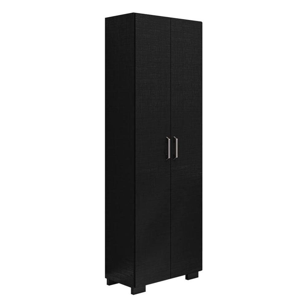 Livreiro Office com Portas Grandes Preto Trama - Móveis Leão